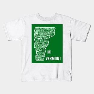 Vermont Map Kids T-Shirt